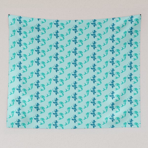 Item preview, aquamarine glitter Mermaids designed and sold by OpulentFlair.