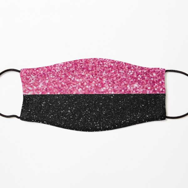 Color rosa negro Mascarilla para niños