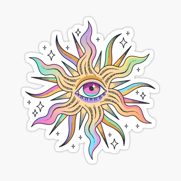 Watching the sun Sticker