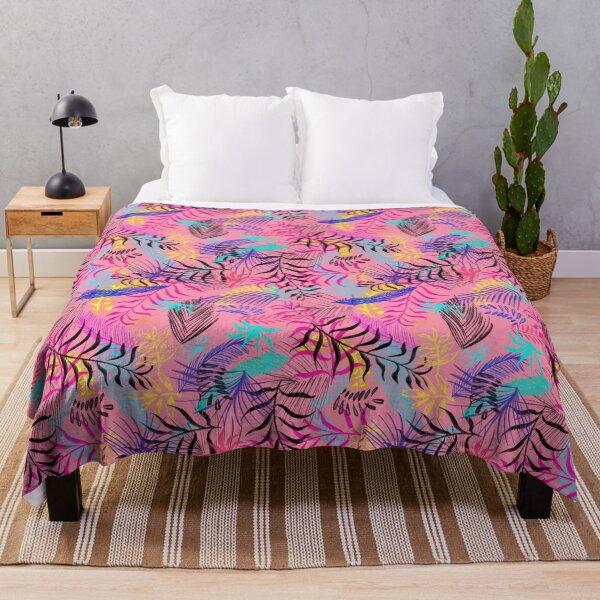 Item preview, Pink colorful Tropical flora palm leaves watercolor flat design. iPhone or Samsung phone Case & Cover designed and sold by RoManSmArt.