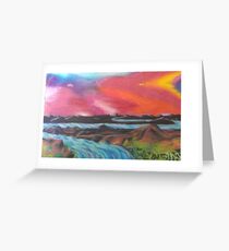 Tranquil Sunset Over Water Greeting Card