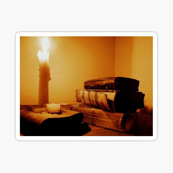 The Word By Candle Light Sticker