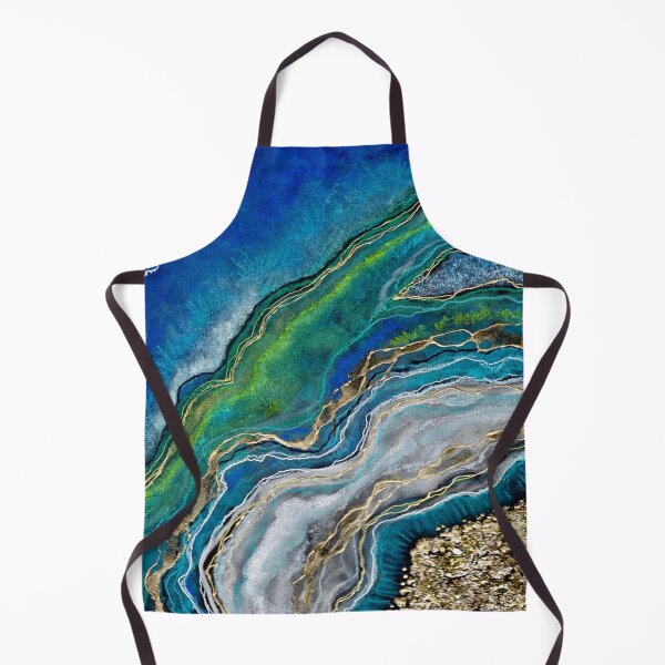 Item preview, Ocean Geode / Geode Painting / Turquoise / Green Geode / Agate Blue Ocean Waves Agate designed and sold by artenvironments.