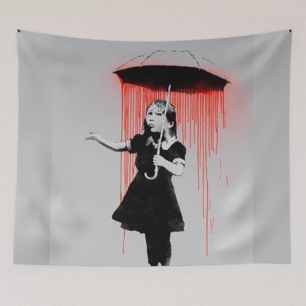 Item preview, BANKSY Nola Red - Spray Paint And Stencil Canvas 2008 designed and sold by WE-ARE-BANKSY.