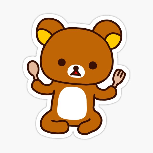 "Rilakkuma eating" Sticker for Sale by jisoohuwa Redbubble