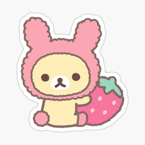 Rilakkuma - Korilakkuma strawberry Sticker