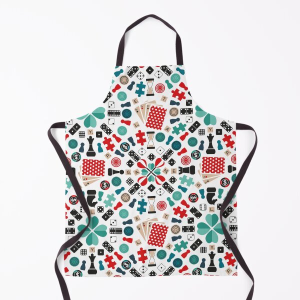 Item preview, Wanna play? // white background teal red mint brown black and white game pieces designed and sold by SelmaCardoso.