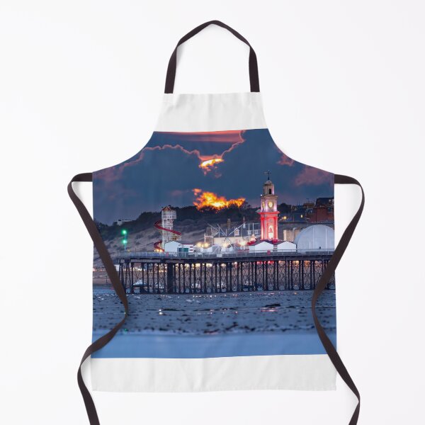 Item preview, Herne Bay moonrise over harbour, pier and clock tower designed and sold by rogerstanger.