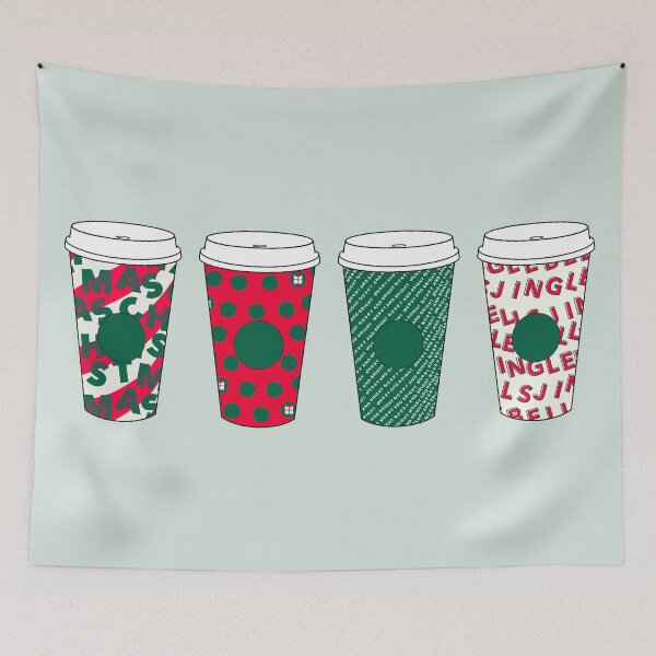 Item preview, holiday coffee cup collection designed and sold by Caroline Derucki.