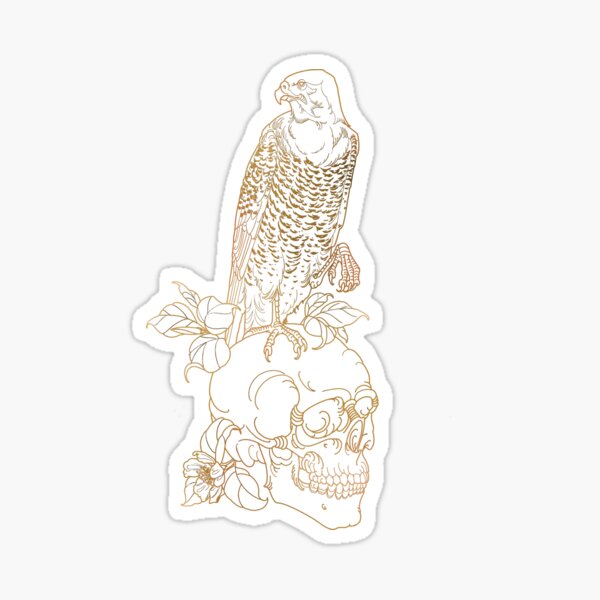 Falcon and skull Sticker