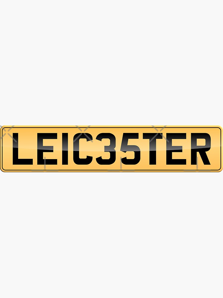 "Leicester City Number Plate" Sticker for Sale by FunkyShirtsUK Redbubble