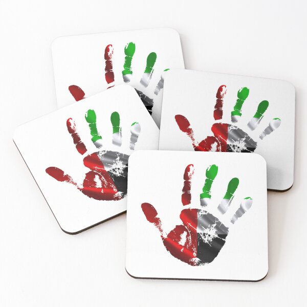 Item preview, Emirates Flag Handprint Stylish Design designed and sold by ArabCorner.