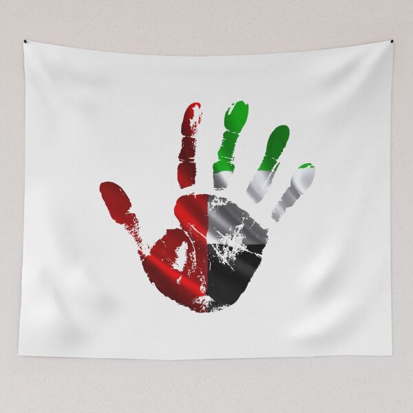 Item preview, Emirates Flag Handprint Stylish Design designed and sold by ArabCorner.