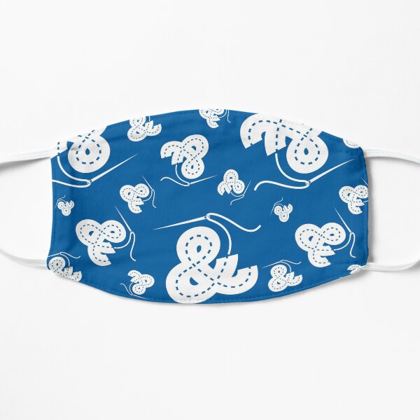 Stitched Ampersand - Blue Flat Mask