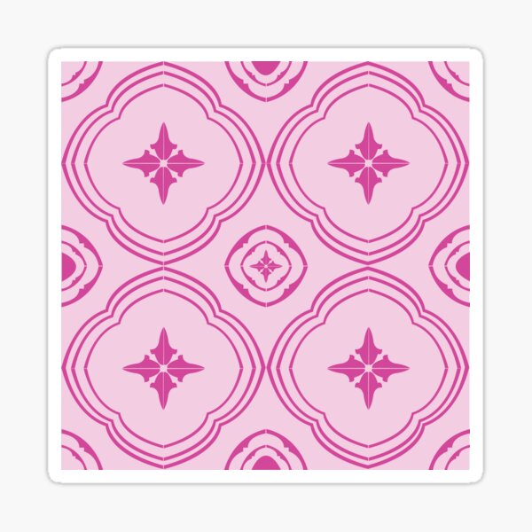 Item preview, abstract decorative cute pattern on pink background designed and sold by ErhanArt.