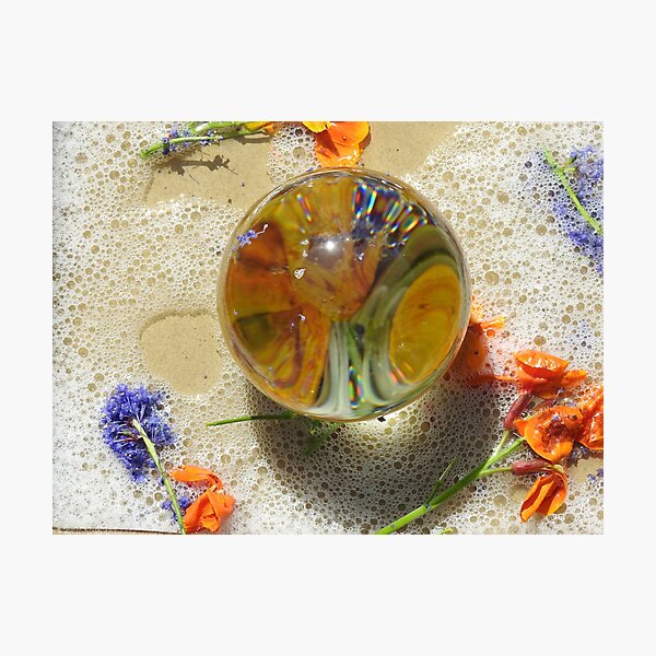 Item preview, Glass ball petals and bubbles designed and sold by Gaynor-dI.