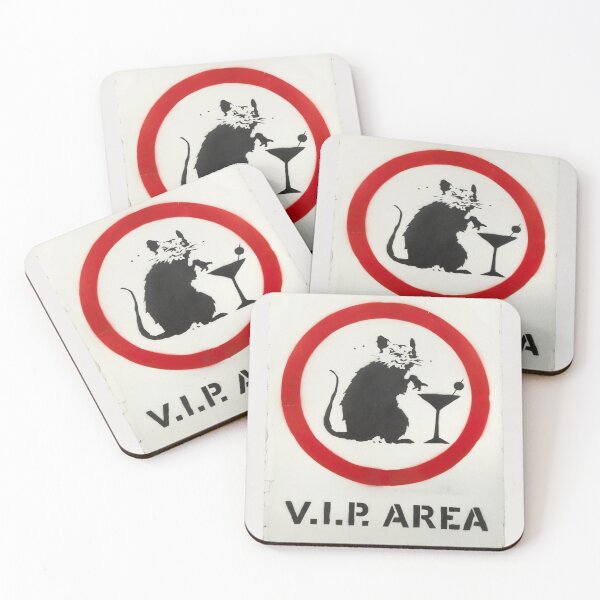 Item preview, Banksy Vip Area Sign Rat With Cocktail designed and sold by WE-ARE-BANKSY.