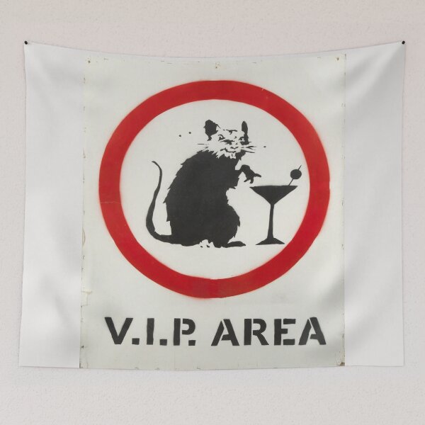 Item preview, Banksy Vip Area Sign Rat With Cocktail designed and sold by WE-ARE-BANKSY.