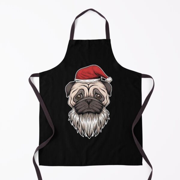 Item preview, Cute Pug Christmas santa hat 2020 dog Xmas designed and sold by Linery Brand.