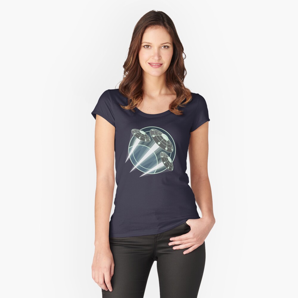 Item preview, Fitted Scoop T-Shirt designed and sold by captainscifiart.