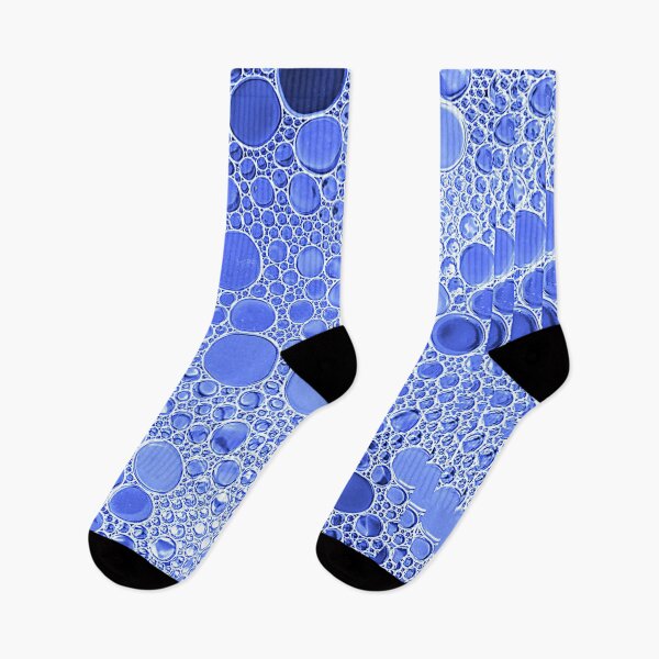 Item preview, Blue And White Bubbles Abstract Optical Illusion Print designed and sold by Mary Riley.