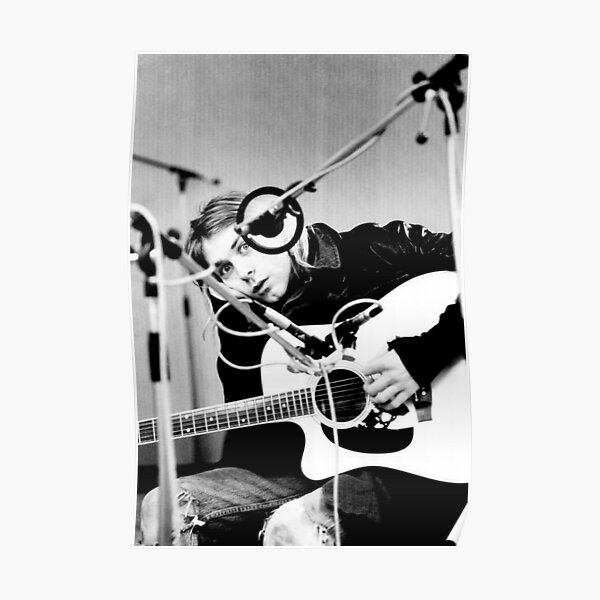 KurtCobain Playing Guitar Poster