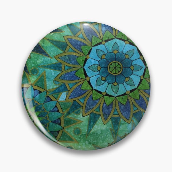 Item preview, Mandals in Blues and Greens designed and sold by Kelly Ryan Rhoades.