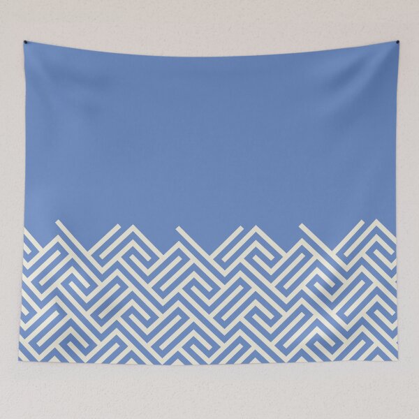 Item preview, Classic Geometric Tile Pattern | Light Blue & White Duotone designed and sold by ukoko.