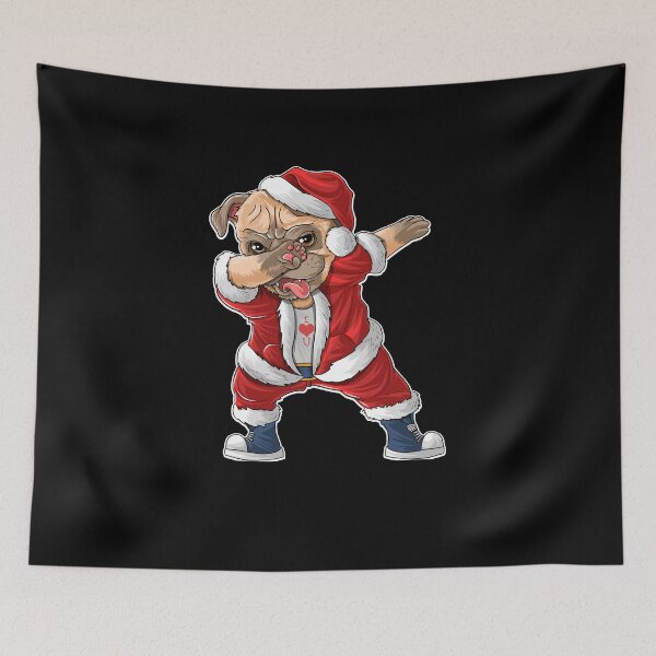 Item preview, PUG DABBING DOG Christmas santa 2020 cute Xmas designed and sold by Linery Brand.