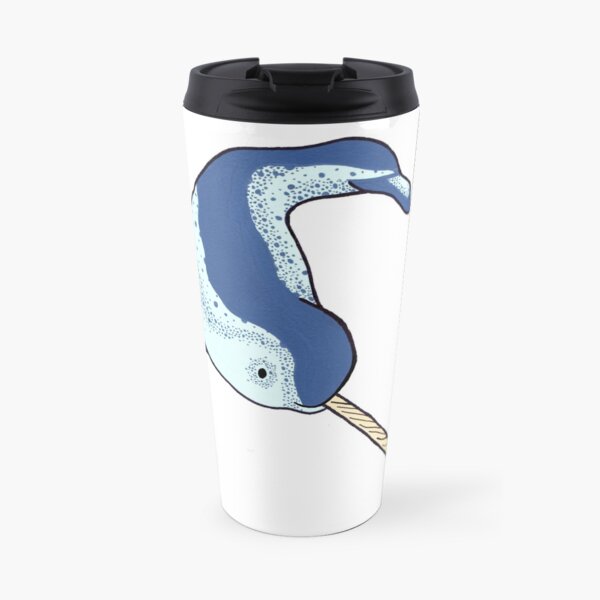Cute Happy Narwhal Travel Mug