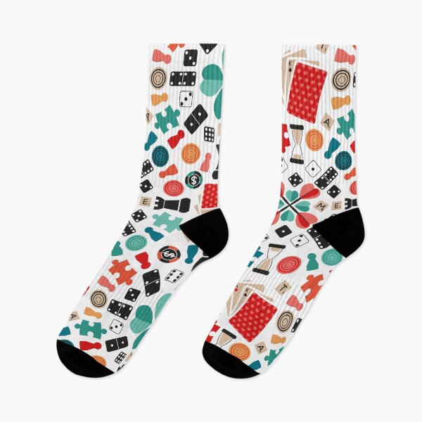 Item preview, Wanna play? // white background teal orange red mint brown black and white game pieces designed and sold by SelmaCardoso.