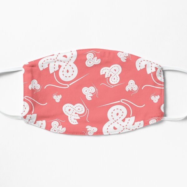 Stitched Ampersand - Pink Flat Mask