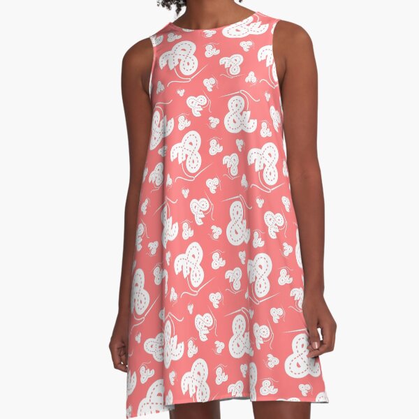 Stitched Ampersand - Pink A-Line Dress