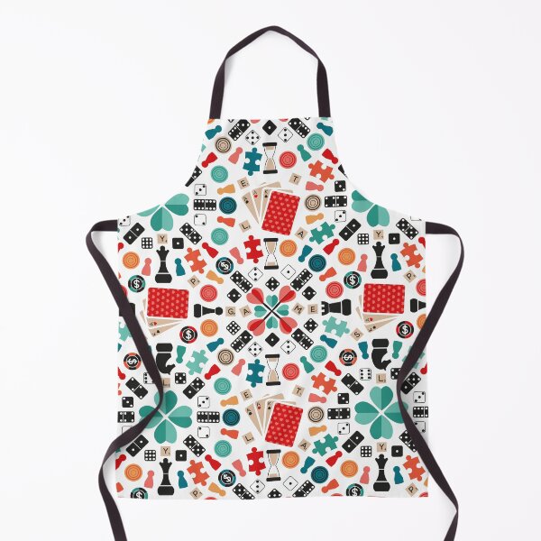 Item preview, Wanna play? // white background teal orange red mint brown black and white game pieces designed and sold by SelmaCardoso.
