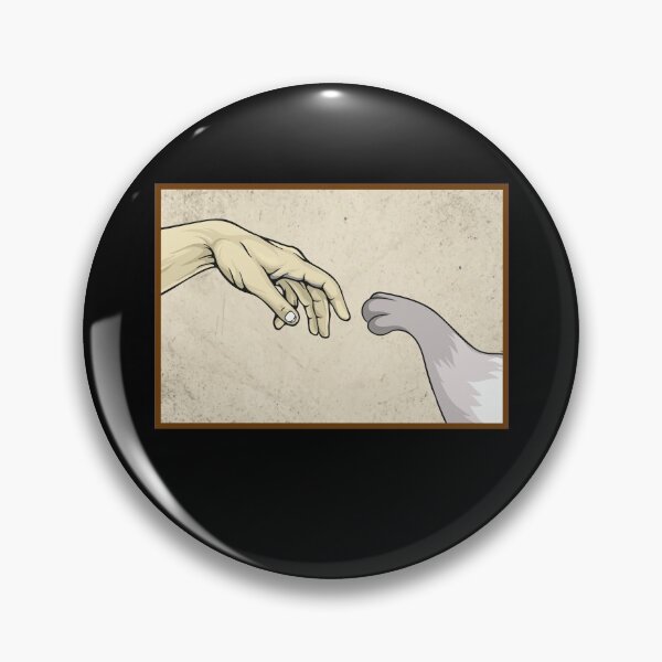 Item preview, Michelangelo Cat Creation Of Adam Funny Art designed and sold by Lenny Stahl.