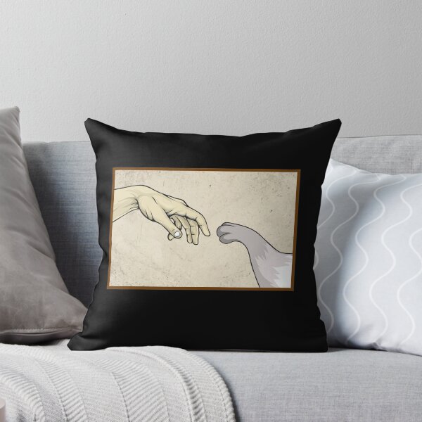 Item preview, Michelangelo Cat Creation Of Adam Funny Art designed and sold by Lenny Stahl.