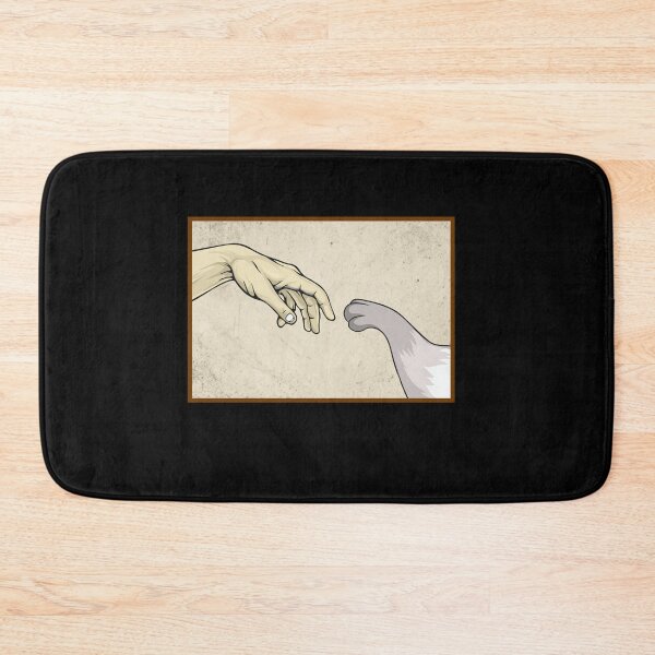 Item preview, Michelangelo Cat Creation Of Adam Funny Art designed and sold by Lenny Stahl.