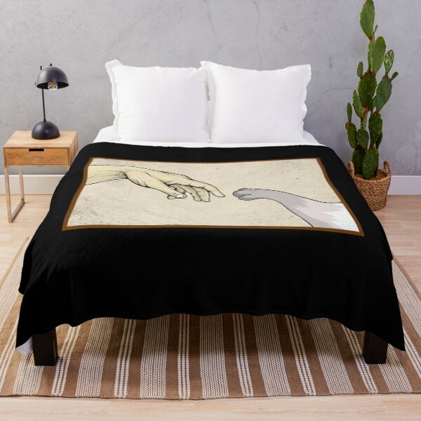 Item preview, Michelangelo Cat Creation Of Adam Funny Art designed and sold by Lenny Stahl.