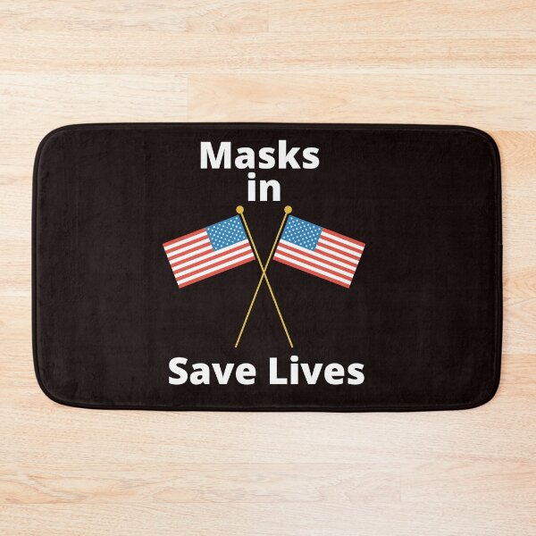 Item preview, Mask in USA Save Lives with the Black Background designed and sold by Vero De.