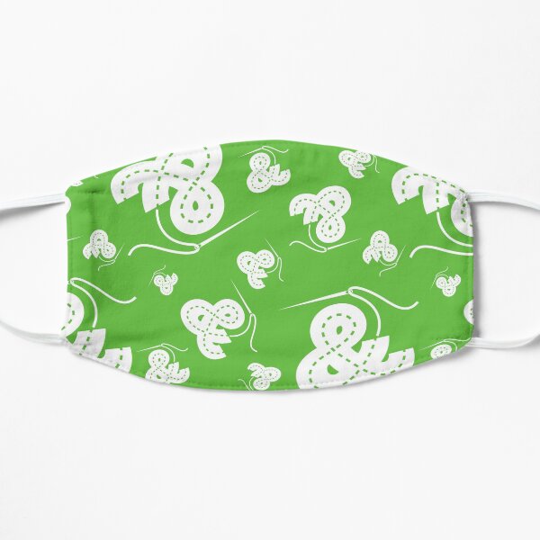 Stitched Ampersand - Lime Flat Mask