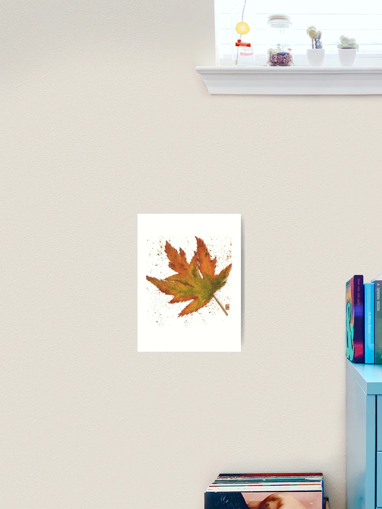 Thumbnail 2 of 3, Art Print, Fall leaf designed and sold by JavaLisa.