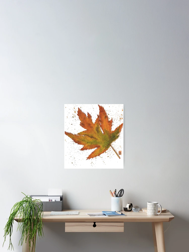 Thumbnail 2 of 3, Poster, Fall leaf designed and sold by JavaLisa.