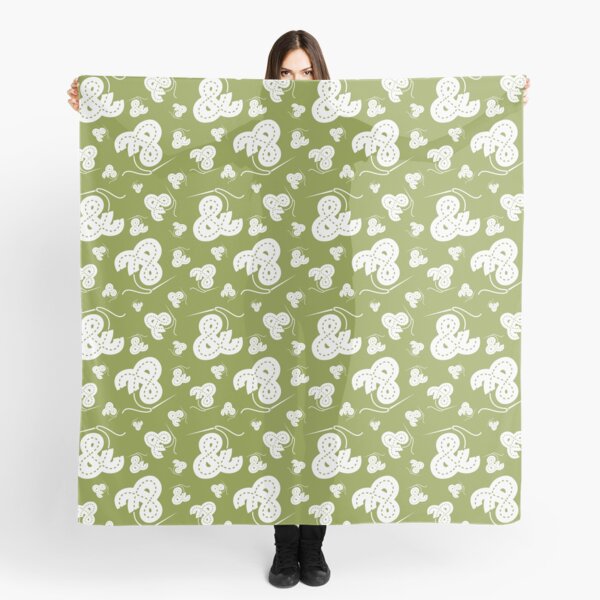 Stitched Ampersand - Olive Scarf