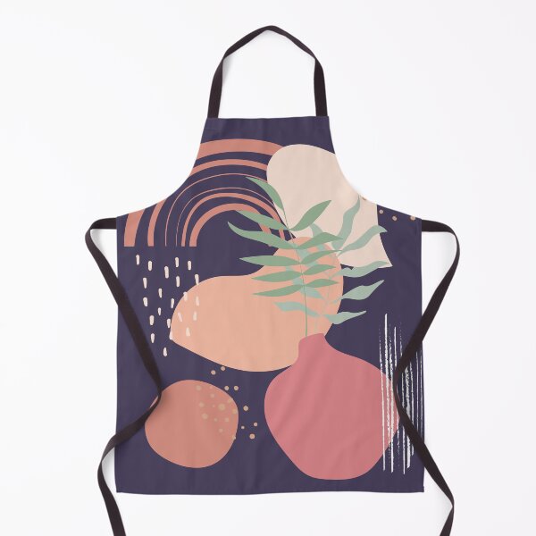 Item preview, Abstract shapes lines and dots plant leaves earth colors digital design illustration 66 designed and sold by MyBlackDreams.