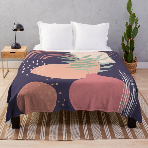 Item preview, Abstract shapes lines and dots plant leaves earth colors digital design illustration 66 designed and sold by MyBlackDreams.