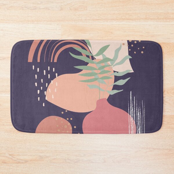 Item preview, Abstract shapes lines and dots plant leaves earth colors digital design illustration 66 designed and sold by MyBlackDreams.
