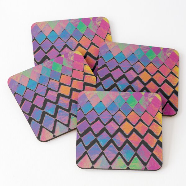 Item preview, Wave of Colored Metallic Rhombuses - rosa designed and sold by hiki-komori.