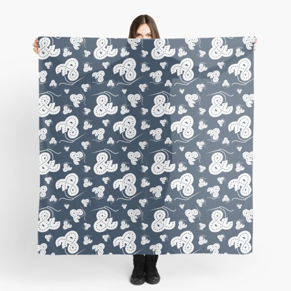 Stitched Ampersand - Navy Scarf