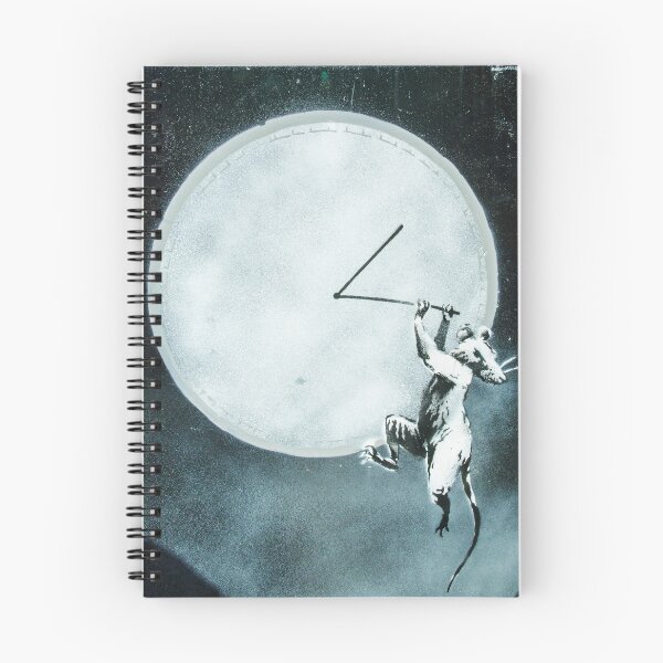 Item preview, BANKSY Rat Hanging On Moon Clock - Spray Paint Piece designed and sold by WE-ARE-BANKSY.