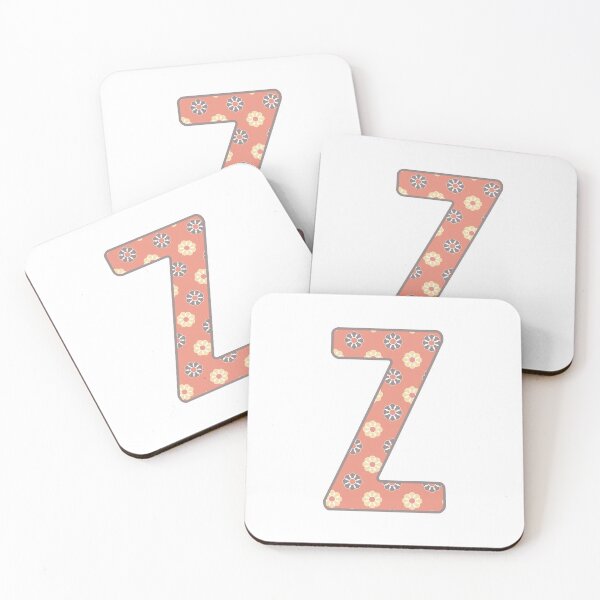 Item preview, MONOGRAM LETTER Z PINK FLORAL TYPOGRAPHY DESIGN designed and sold by RhubarbMyrtle.